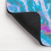 Moderne blauwe roze witte Abstracte Waterverf Muismat (Hoek)