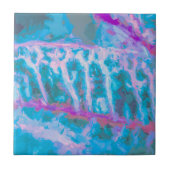 Moderne blauwe roze witte Abstracte Waterverf Tegeltje (Voorkant)