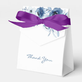 Moderne Blauwe Rozen Bloemengroen dank u Bedankdoosjes