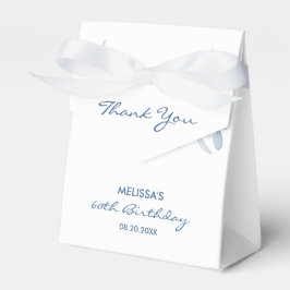 Moderne Blauwe Rozen Bloemengroen Verjaardag Bedankdoosjes