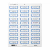 Moderne blauwe ruit retouradres etiket (Full Sheet)