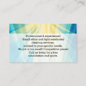 Moderne blauwe schoonmaakservice Huishouding Visitekaartje (Achterkant)