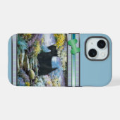 Moderne Blauwe Schotse Terriër Hondenkunst iPhone 15 Case (Achterkant horizontaal)