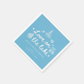 Moderne Blauwe Script Meer Bruidsmeisjes Weekend Servet (Hoek)