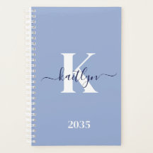 Moderne Blauwe Script Monogram
