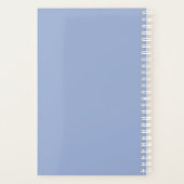 Moderne Blauwe Script Monogram Planner (Achterkant)