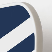 Moderne Blauwe Script Naam Pickleball Paddle (Links Detail)