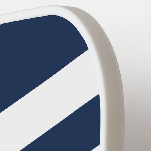 Moderne Blauwe Script Naam Pickleball Paddle (Links Detail)