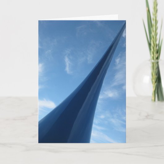 Moderne blauwe sculptuur kaart (Voorkant)