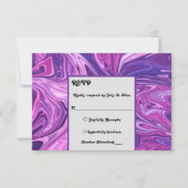 Moderne Blauwe Sfeer Abstracte Kunst Stijlvolle Tr RSVP Kaartje (Voorkant)