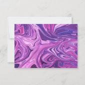 Moderne Blauwe Sfeer Abstracte Kunst Stijlvolle Tr RSVP Kaartje (Achterkant)