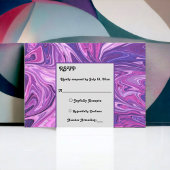 Moderne Blauwe Sfeer Abstracte Kunst Stijlvolle Tr RSVP Kaartje