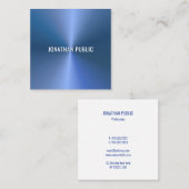 Moderne Blauwe Sjabloon Professioneel Elegant Eenv Vierkante Visitekaartje (Voorkant / Achterkant)