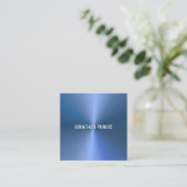 Moderne Blauwe Sjabloon Professioneel Elegant Eenv Vierkante Visitekaartje (Staand voorkant)