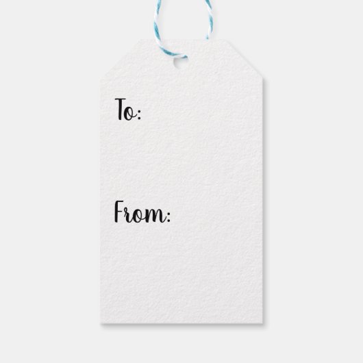 Moderne blauwe sneeuwvlok cadeaulabel (Achterkant)