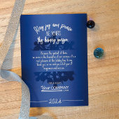 Moderne Blauwe Sneeuwvlok Zakelijke Feestdagen met Kaart