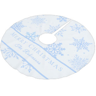 Moderne Blauwe Sneeuwvlokken Kerstboom Rok