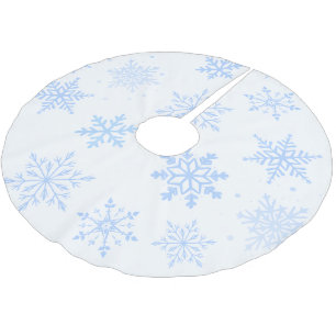 Moderne Blauwe Sneeuwvlokken Kerstboom Rok