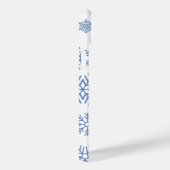 Moderne Blauwe Sneeuwvlokken Monogram Case-Mate iPhone Case (Achterkant / Rechts)