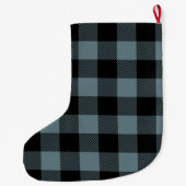 Moderne blauwe speldenstaart en noem grote kerstst grote kerstsok (Achterkant)