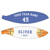 Moderne Blauwe Speler Kids Gepersonaliseerd Basketbal (Panelen)