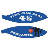 Moderne Blauwe Speler Teamnaam Nummer Basketbal (Panelen)