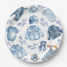 Moderne Blauwe Spijkerbroek Baby Denim Thema Baby 