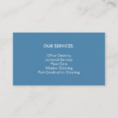 Moderne Blauwe Splash Commerciële Reiniging Visitekaartje (Achterkant)