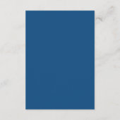 Moderne Blauwe Strand Bruiloft Accommodaties Informatiekaartje (Achterkant)
