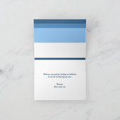 Moderne blauwe streep aangepaste dank u kaarten (Binnen)