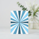 Moderne blauwe strepen briefkaart (Staand voorkant)