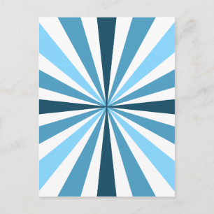 Moderne blauwe strepen briefkaart