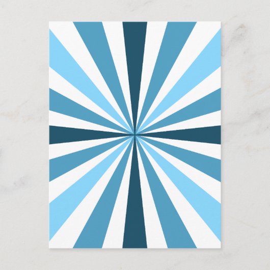 Moderne blauwe strepen briefkaart (Voorkant)