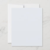 Moderne blauwe strepen Elegante budget bruiloft ui (Achterkant)