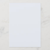 Moderne Blauwe Strepen Elegante Trouw Menu (Achterkant)