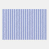 Moderne blauwe strepen en Stippen Inpakpapier Vel (Voorkant 3)