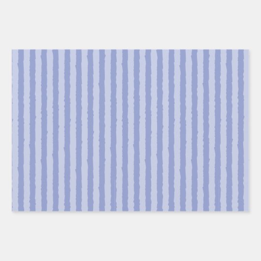 Moderne blauwe strepen en Stippen Inpakpapier Vel (Voorkant 3)