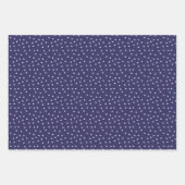 Moderne blauwe strepen en Stippen Inpakpapier Vel (Voorkant 2)