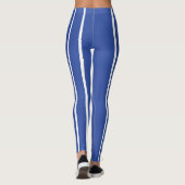 Moderne blauwe strepen leggings (Achterkant)