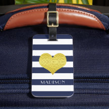 Moderne Blauwe Strepen Naam