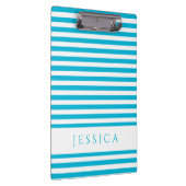 Moderne Blauwe Strepen Patroonnaam Klembord (Rechts)