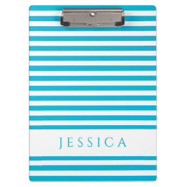 Moderne Blauwe Strepen Patroonnaam Klembord