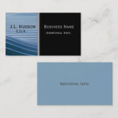 Moderne blauwe strepen Visitekaartje 3 (Voorkant / Achterkant)