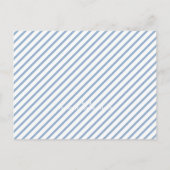 Moderne Blauwe Strepen Vrolijk Kerstfeest Briefkaart (Achterkant)