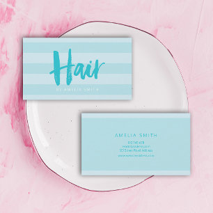 Moderne blauwe Stripes penseelhaar Stijllijst voor Visitekaartje