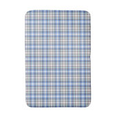 Moderne Blauwe Taupe Tartan Badmat (Voorkant Verticaal)