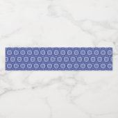 Moderne Blauwe Tegel Label Waterfles Etiket (Enkel label)