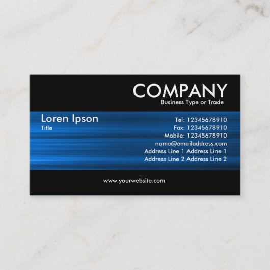 Moderne - blauwe textuur in penseelpenseel visitekaartje (Voorkant)