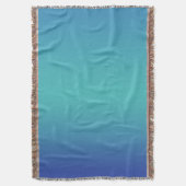 Moderne Blauwe Turquoise Ombre Gradiënt Deken (Voorkant Verticaal)