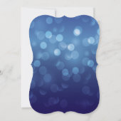 Moderne Blauwe Typografie Bokeh Afstudeerfeest Kaart (Achterkant)